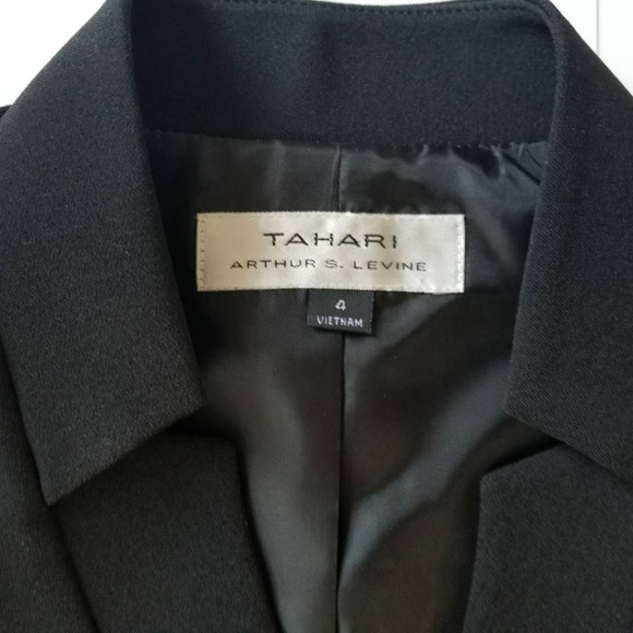 SOLD || Tahari || Black Blazer with Gold Buttons - Picture 2 of 5